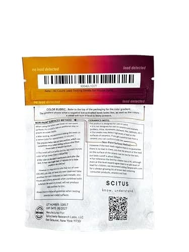 SCITUS KNOW, UNDERSTAND Lead Test Kit for Paint, Ceramics & More | Fast, Accurate Home Lead Detection (90 Count) thumbnail 4