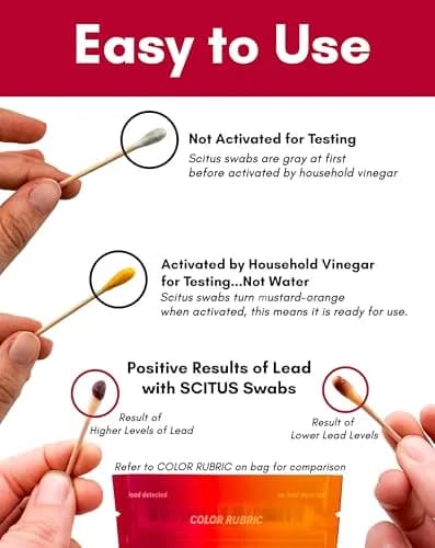 SCITUS KNOW, UNDERSTAND Lead Test Kit for Paint, Ceramics & More | Fast, Accurate Home Lead Detection (90 Count) thumbnail 3