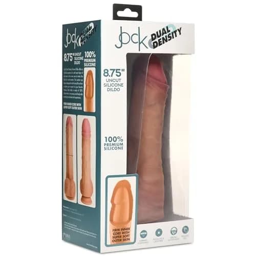 CURVE TOYS Jock 8.75" Uncut Dual Density Silicone Dildo 22.2cm (8.75in) | Realistic Feel for Couples thumbnail 7
