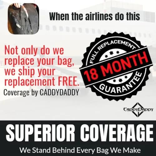 CaddyDaddy Enforcer Golf Travel Bag Crush Resistant Hard Top Protection | Airline Approved Durable Case thumbnail 2