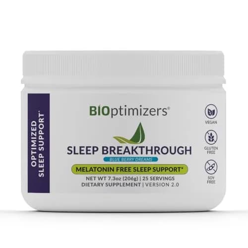 BIOptimizers Sleep Breakthrough Blueberry 202.5 g | Non Habit Forming, Melatonin-Free, Natural Sleep Support thumbnail 1