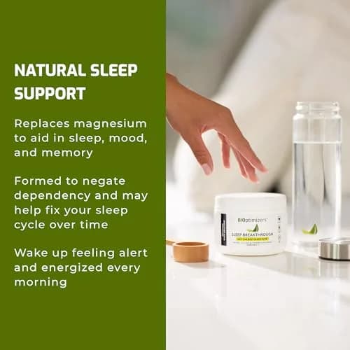 BIOptimizers Sleep Breakthrough Blueberry 202.5 g | Non Habit Forming, Melatonin-Free, Natural Sleep Support thumbnail 4