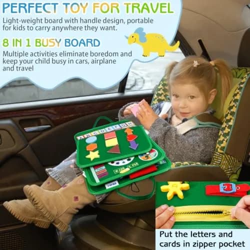 Esjay Montessori Busy Board 8 Pages | Educational Activities for Fine Motor Skills & Travel thumbnail 4