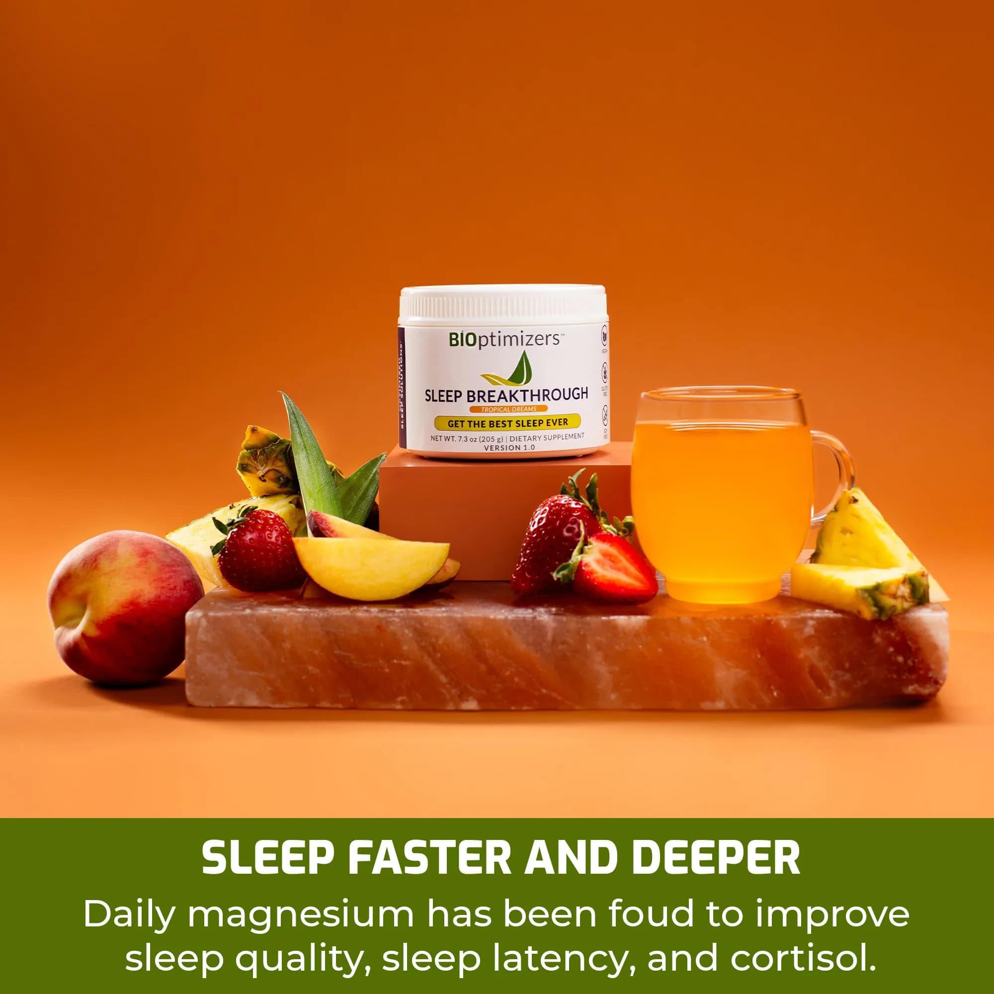 BIOptimizers Sleep Breakthrough Non Habit Forming, Tropical Dreams, 202.5 g | Deep Sleep Support with Magnesium & Zinc thumbnail 5
