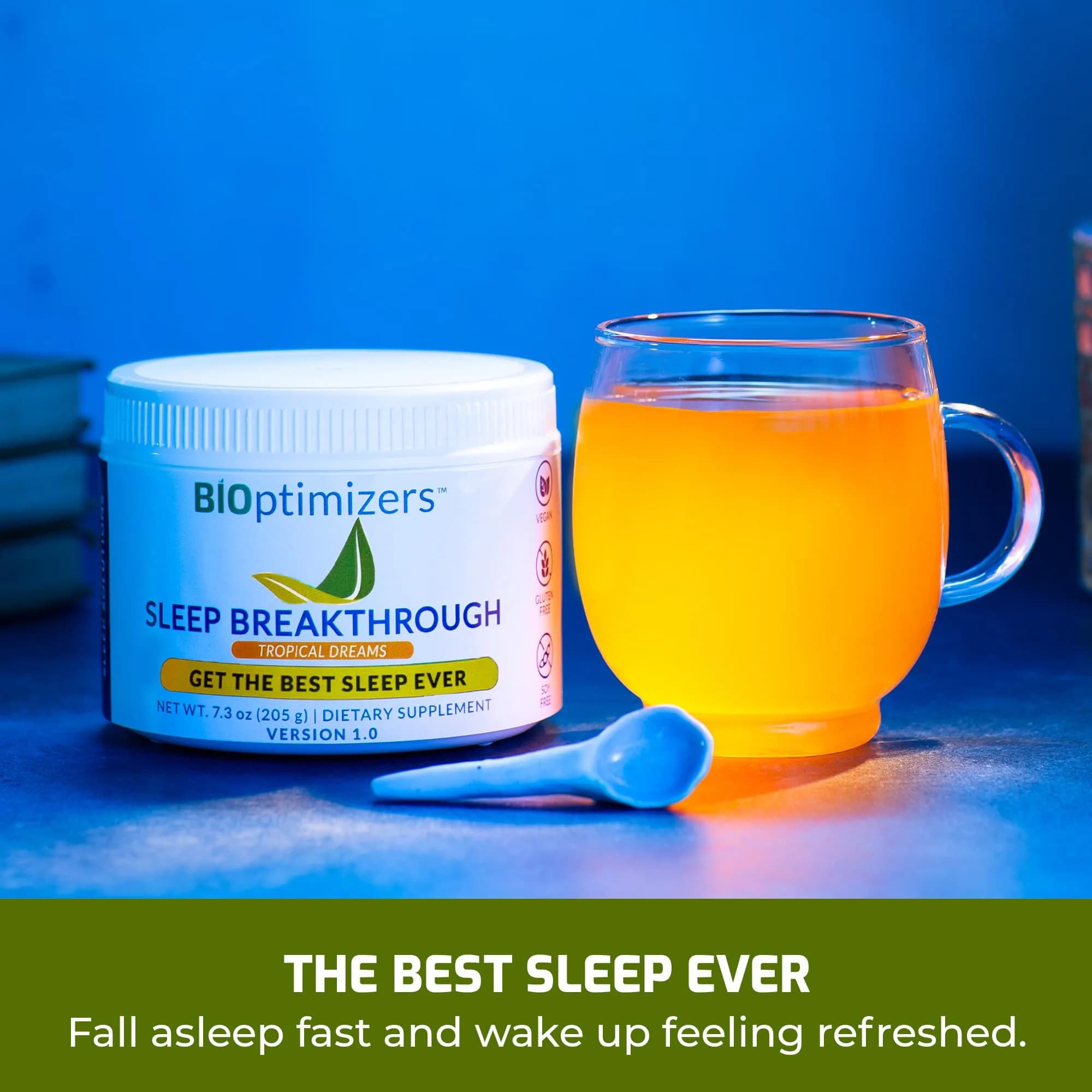 BIOptimizers Sleep Breakthrough Non Habit Forming, Tropical Dreams, 202.5 g | Deep Sleep Support with Magnesium & Zinc thumbnail 3