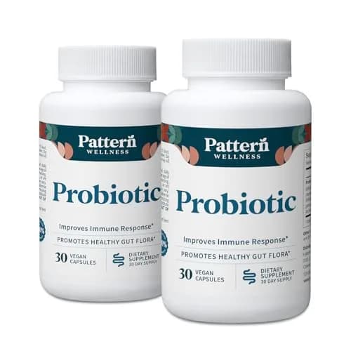 Pattern Wellness Probiotic Supplement 60 Vegan Capsules | Supports Gut & Immunity thumbnail 1
