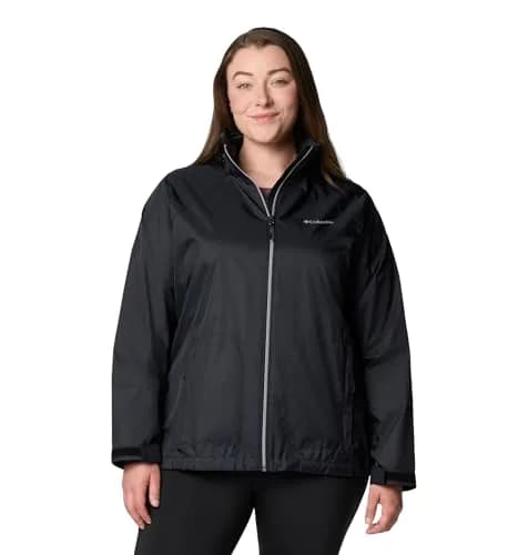Columbia Switchback IV Rain Jacket, Black, X-Small | Lightweight, Packable Waterproof Rainwear thumbnail 1