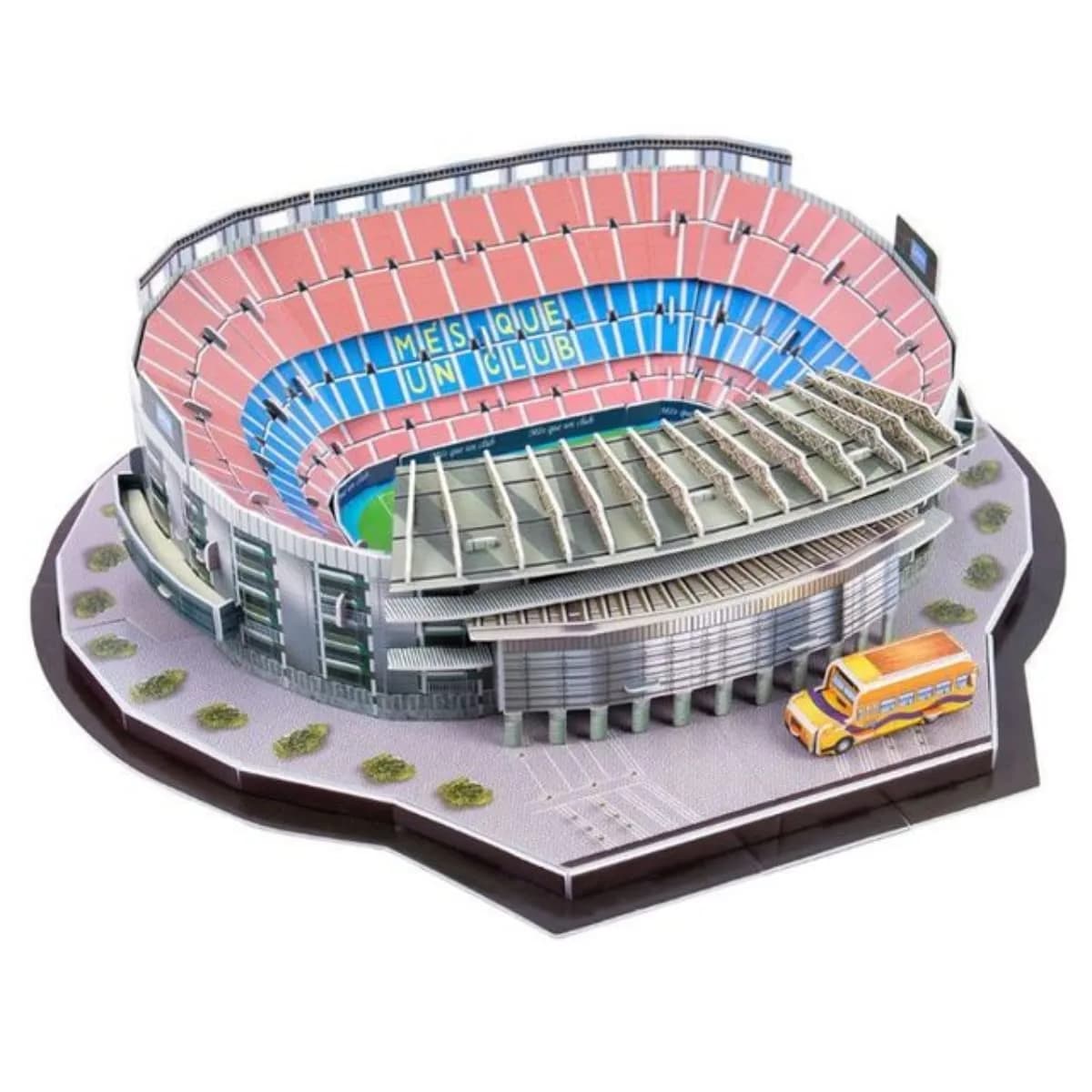 ISFIBA Camp Nou Stadium 3D Puzzle 37.8cm x 39.6cm (14.9" x 15.6") | Educational STEM Toy for Ages 12+ — Camp Nou Stadium
