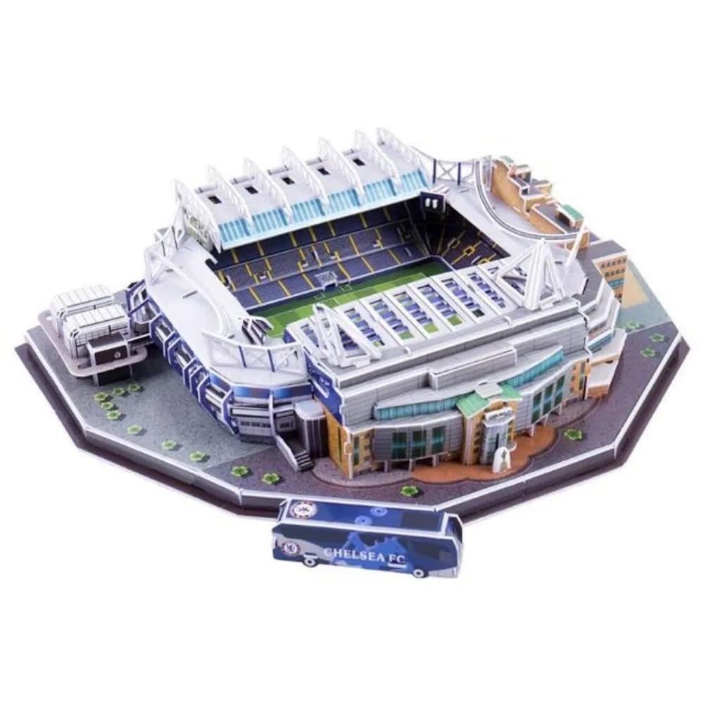ISFIBA Classic Football Stadium Puzzle, Allianz Arena 3D Paper Model Building Kit | 28.2 cm x 39.4 cm (11.1" x 15.5") — Stamford Bridge Stadium