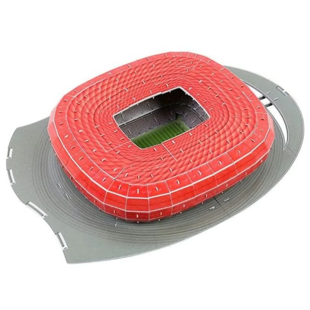 ISFIBA Classic Football Stadium Puzzle, Allianz Arena 3D Paper Model Building Kit | 28.2 cm x 39.4 cm (11.1" x 15.5") — Allianz Arena