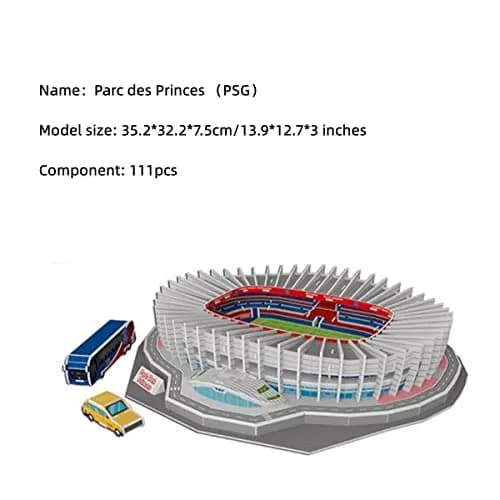 ISFIBA Parc des Princes 3D Football Stadium Puzzle 111 Pieces | Educational Toy for Kids & Adults thumbnail 2