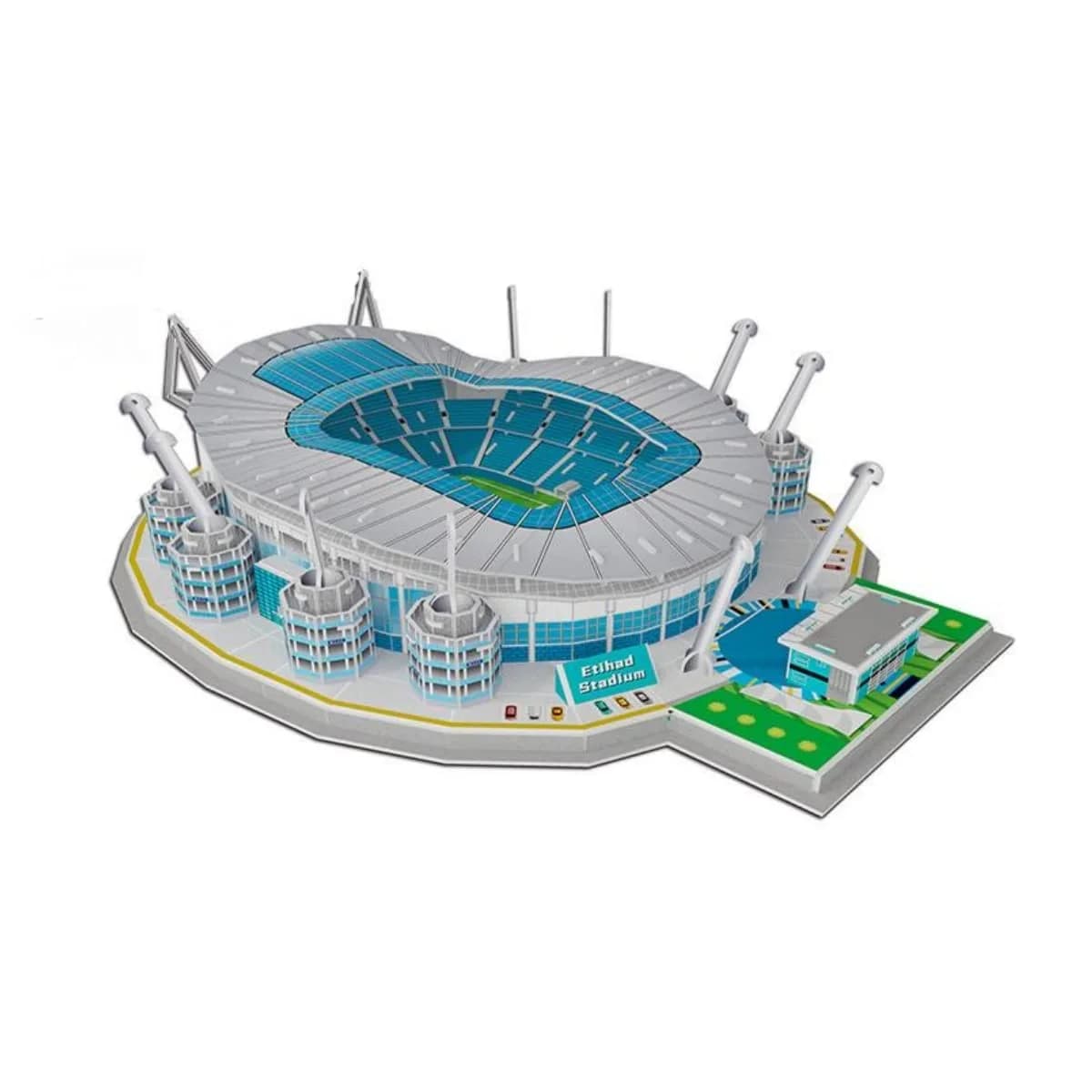 ISFIBA Classic Football Stadium Puzzle 13.4 x 16.7 inches | 3D Paper Model Building Kit