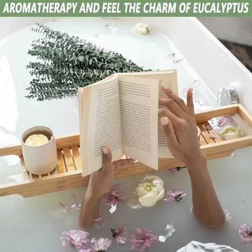 FAVOWREATH 12 Pcs Real Eucalyptus Stems 17" | Natural Dried Eucalyptus for Shower Hanging & Home Decor thumbnail 3