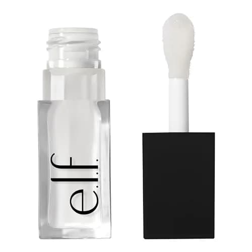 e.l.f. Glow Reviver Lip Oil, Crystal Clear 7.6ml (0.25 Fl Oz) | Nourishing Tinted Lip Oil for High-Shine Finish — Crystal Clear