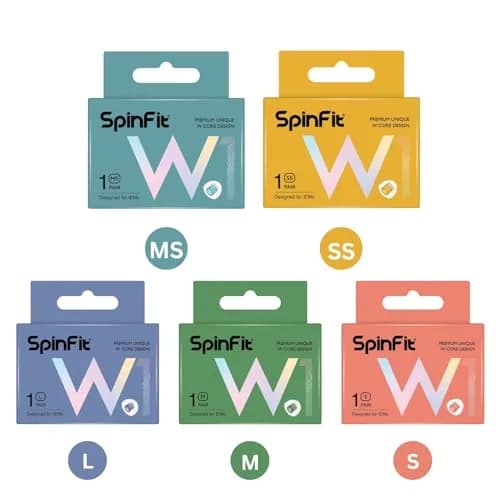 SpinFit W1 for IEM - MS - Medical-Grade Silicone Ear Tips | Double W-Shaped Tube Core Stability thumbnail 2