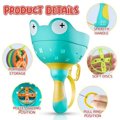 pamexin Outside Toys for Kids Ages 4-8 | Manual Catching Game with 24 Discs thumbnail 6
