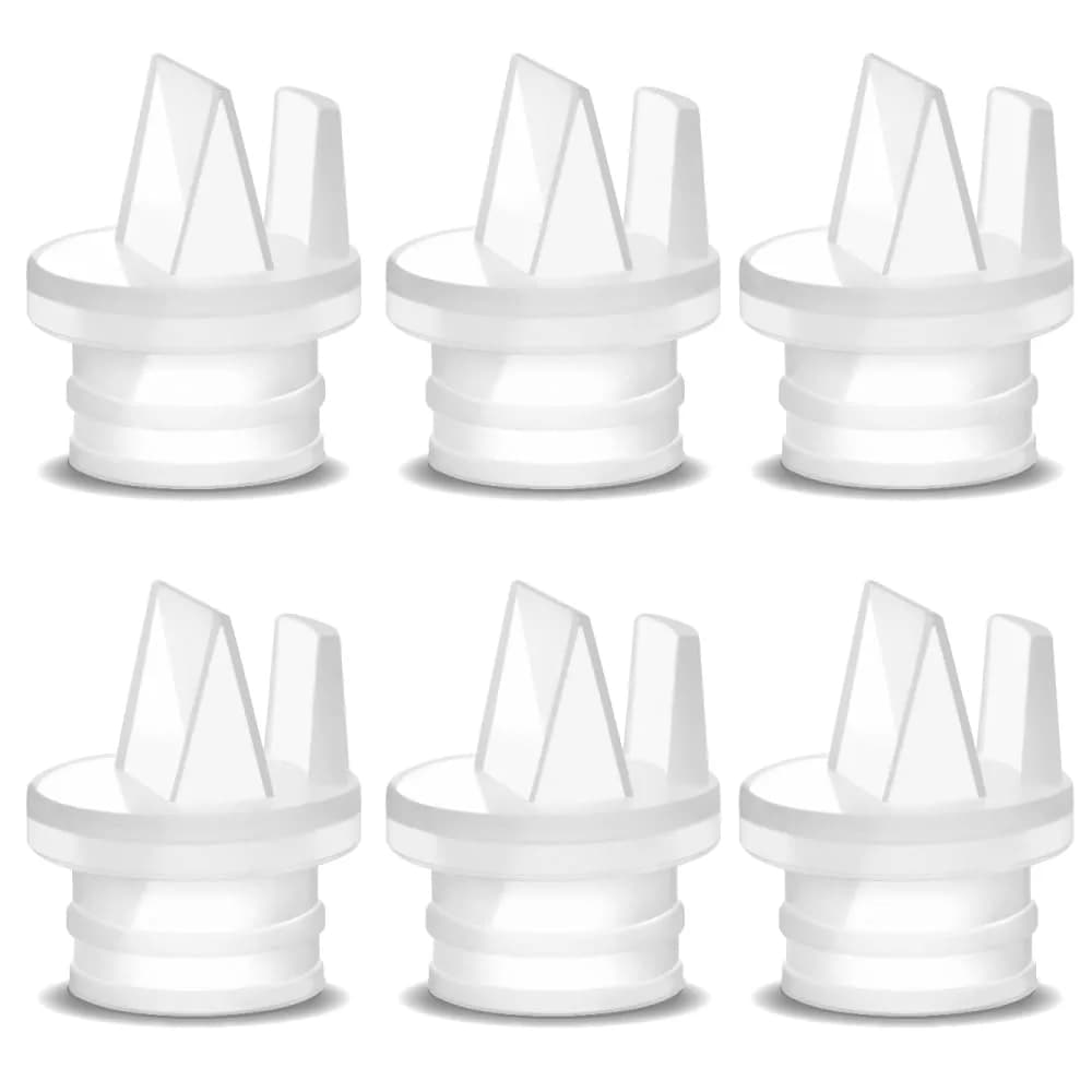 Maymom 2nd Generation Duckbill Valves with Pull Tab, 6 Count | Compatible with Spectra, Medela, Motif Luna Pumps - main product image