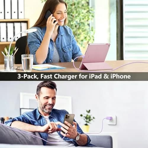 Ubearkk Phone 17/16/15 Charger Fast Charging 10FT USB C Cord & 20W Block | 4.60⭐ 9108 Reviews thumbnail 6