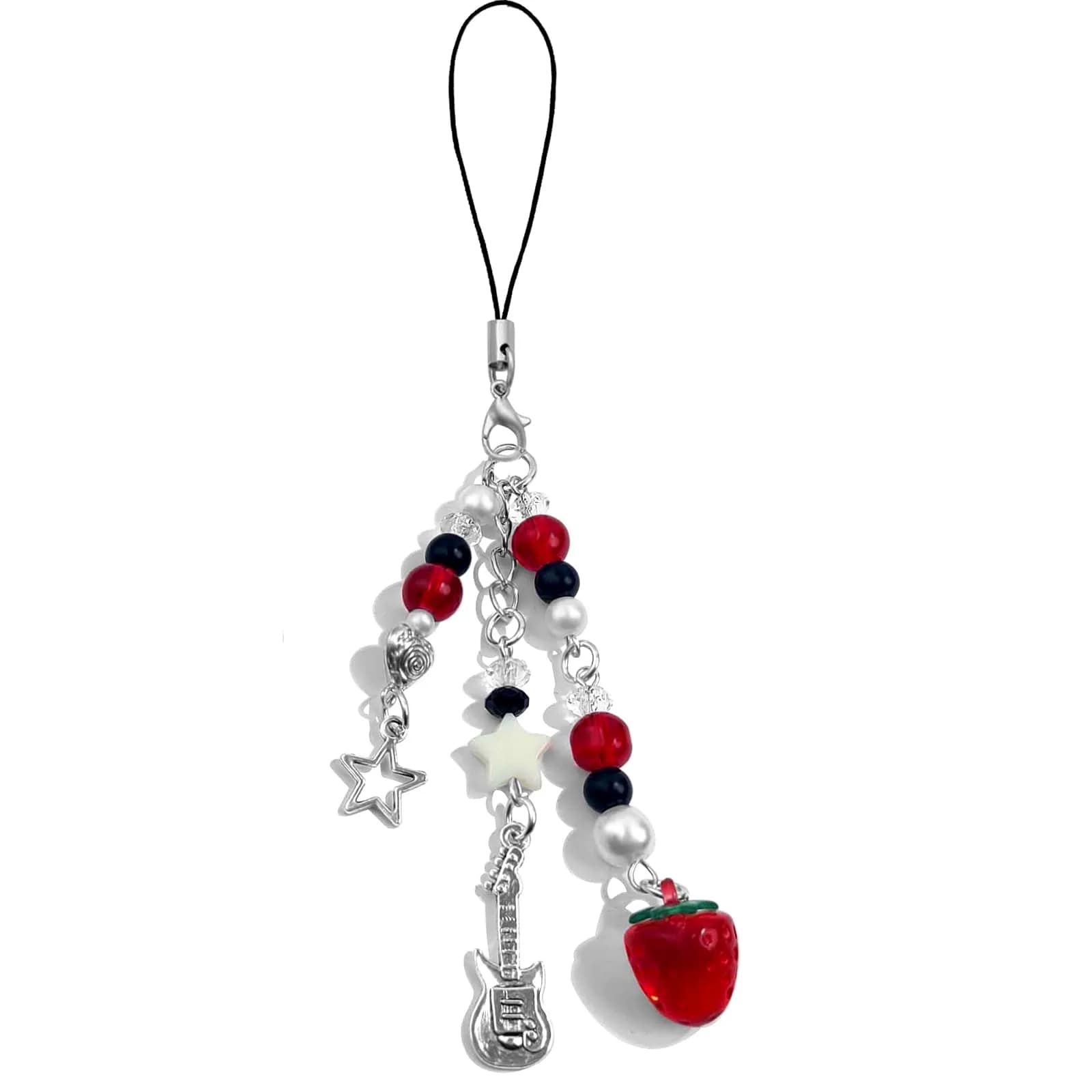 cioatu Phone Charm Strawberry Butterfly Star | Y2K Aesthetic Accessory