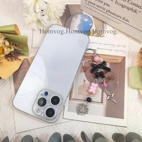 cioatu 1-4PCS Cute Phone Charms Y2K Cell Phone Strap Strawberry Butterfly Star | Elegant Decor for Phone & Bag thumbnail 5