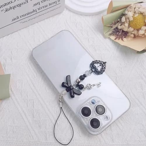 cioatu Black Heart Phone Charm Strap | Y2K Aesthetic Cell Phone Charm Decor thumbnail 6