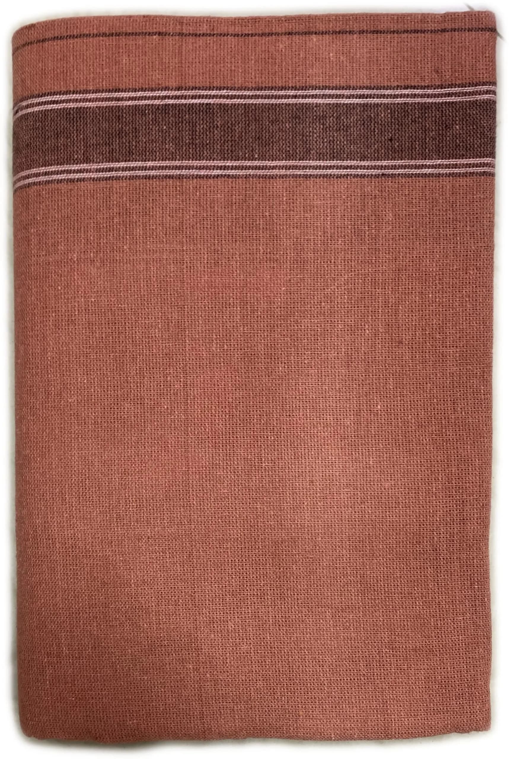PRAKASAM COTTON Men's Thalathi Border Dhoti 1.27 x 1.95 m (4.16 x 6.4 ft) | Pure Cotton for Indian Occasions - view 4