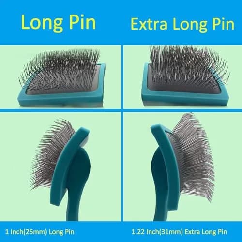 DSKRUI Extra Long Pin Dog Grooming Brush & Stainless Steel Comb Value Kit | Gentle Detangling for Medium & Long Haired Dogs thumbnail 5