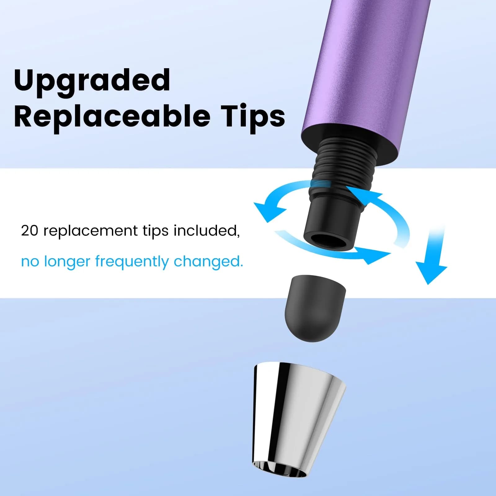 MEKO 10 Pack Thin Stylus Pens with 20 Replacement Tips | Universal Capacitive Stylus for Touchscreens - view 5
