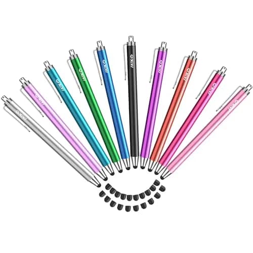 MEKO 10 Pack Thin Stylus Pens with 20 Replacement Tips | Universal Capacitive Stylus for Touchscreens thumbnail 9
