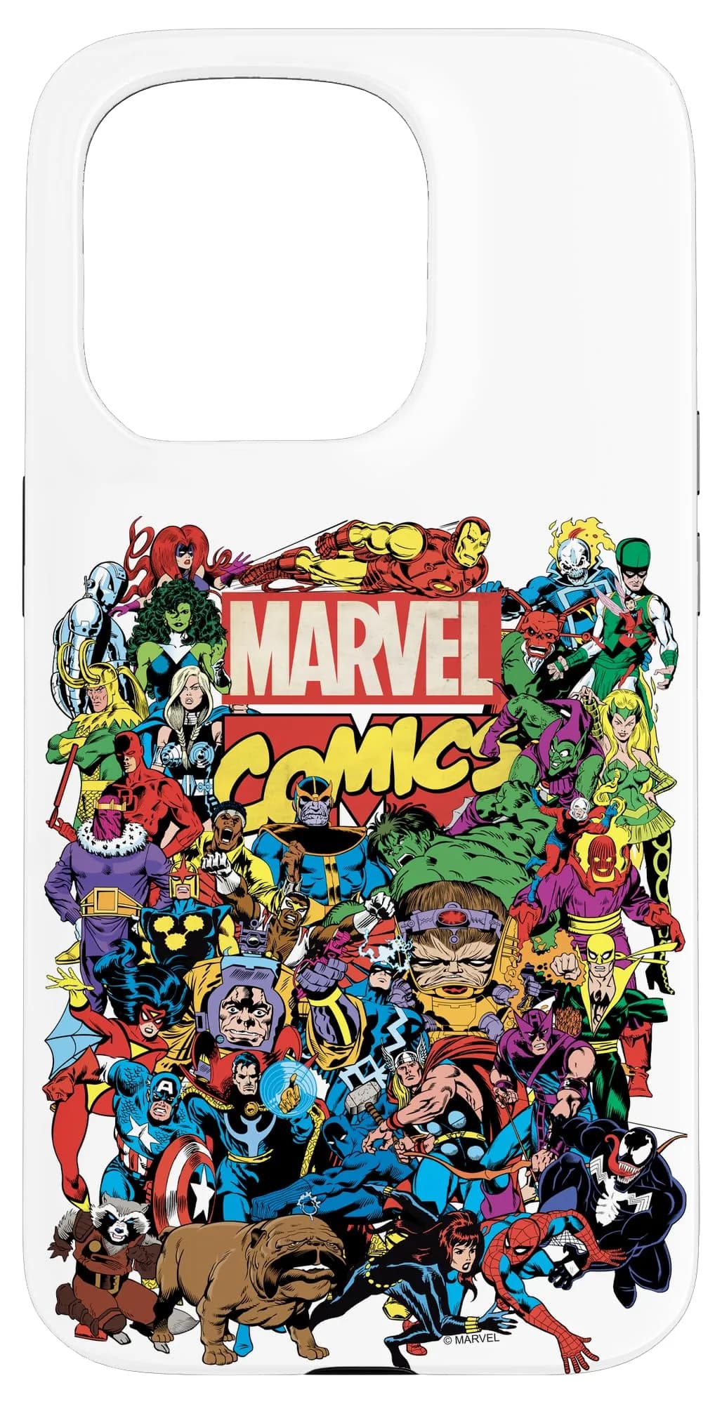 Marvel iPhone 15 Pro Marvel Comics Group Shot Case | Heavy Duty Protection (70-120 chars)