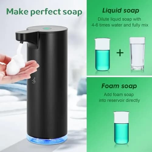 HOTBABY Automatic Hand Soap Dispenser Touchless Stainless Steel | Foaming, Rechargeable, Waterproof thumbnail 5