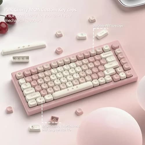 Womier Pink Cute MOA Keycaps Set - 143 Keys | Dye-Sublimation PBT Custom Keyboard Caps thumbnail 5