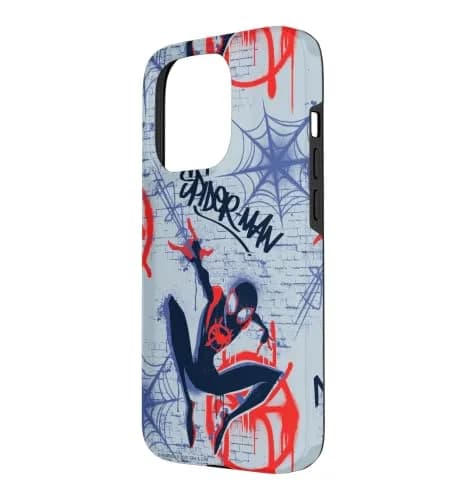 Marvel Spider-Man Into The Spider-Verse Graffiti Print Case for iPhone 15 Pro | Bold Spider-Man Design with Miles Morales Art thumbnail 2