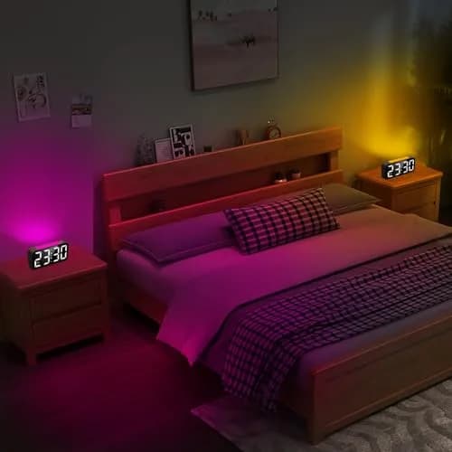 Topski Loud Alarm Clock for Bedrooms 7in Digital Display Night Light Snooze Heavy Sleepers thumbnail 7