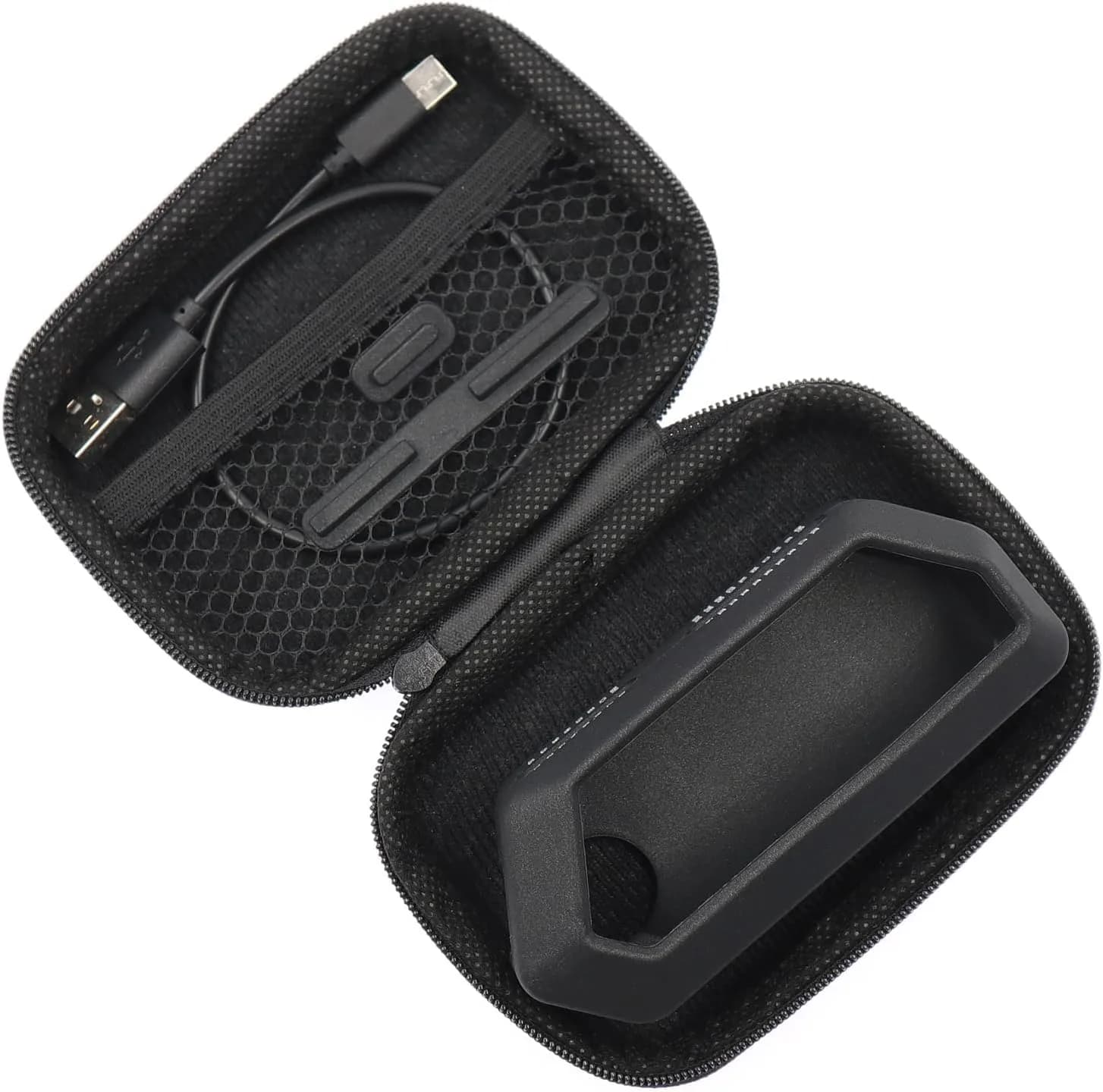 HCJYC 5-in-1 Flipper Zero Accessory Kit with Silicone Case & EVA Carry Case - Black Set - view 2