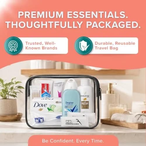 TREKTOTE Travel Essentials Kit for Women – 15 Piece TSA Approved Toiletry Bag & Travel Size Kit thumbnail 5