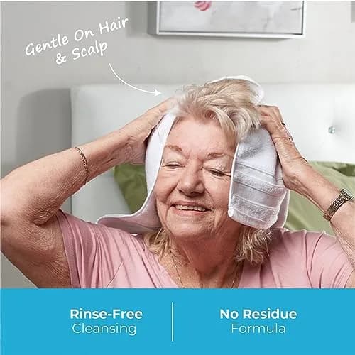 Scrubzz Waterless Shampoo Cap Coconut Vanilla | No Rinse Hair Wash for Elderly & Bedridden (70-120 chars) thumbnail 4
