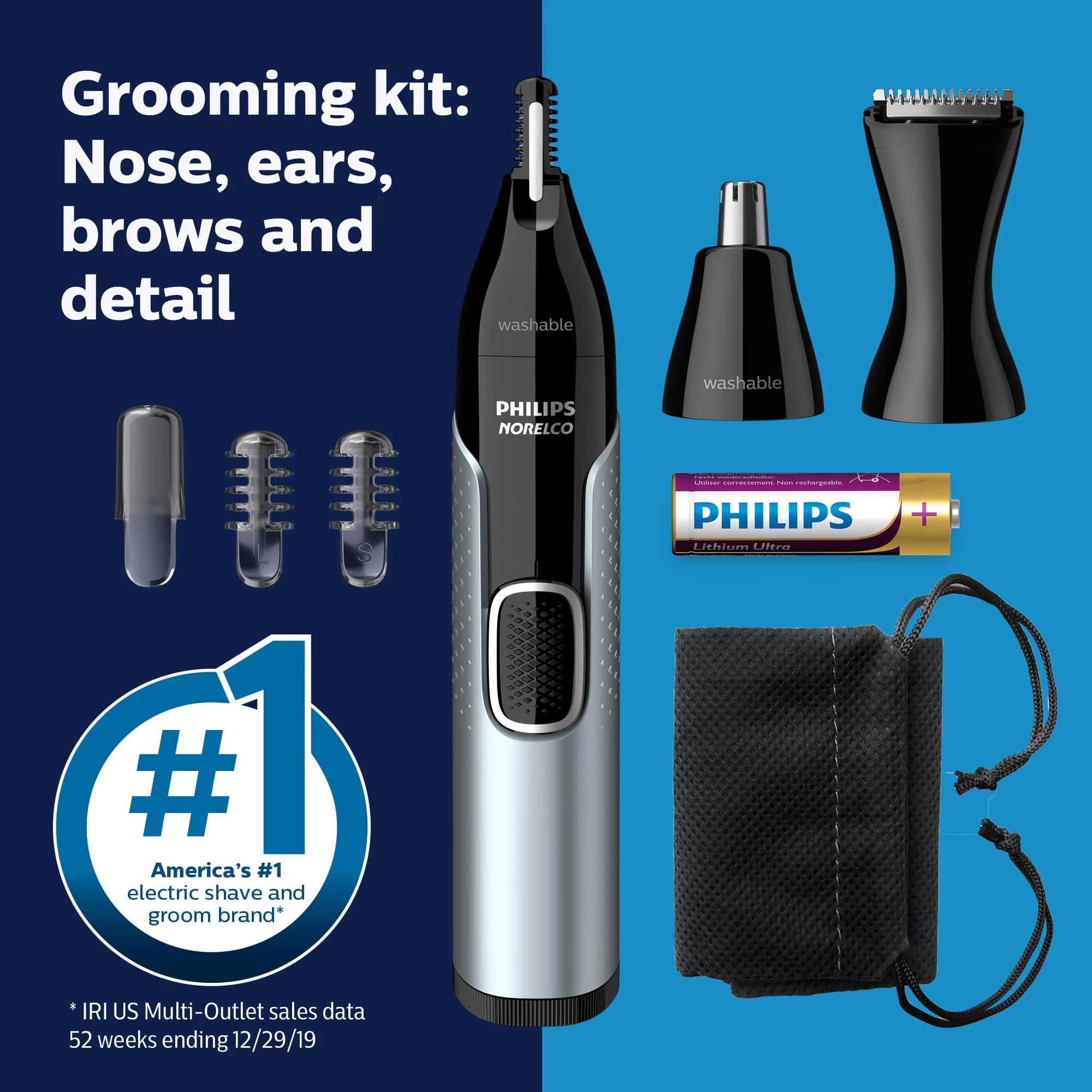 Philips Norelco Nose Trimmer 5000 for Men, NT5600/62 | Precision Grooming Kit with Protective Guard System - view 6
