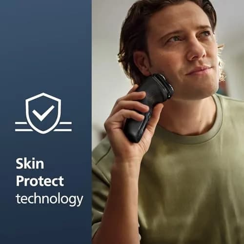 Philips Norelco 3900 Series Electric Shaver Storm Blue | Wet & Dry, Self-Sharpening Blades, 60 Min Battery thumbnail 4