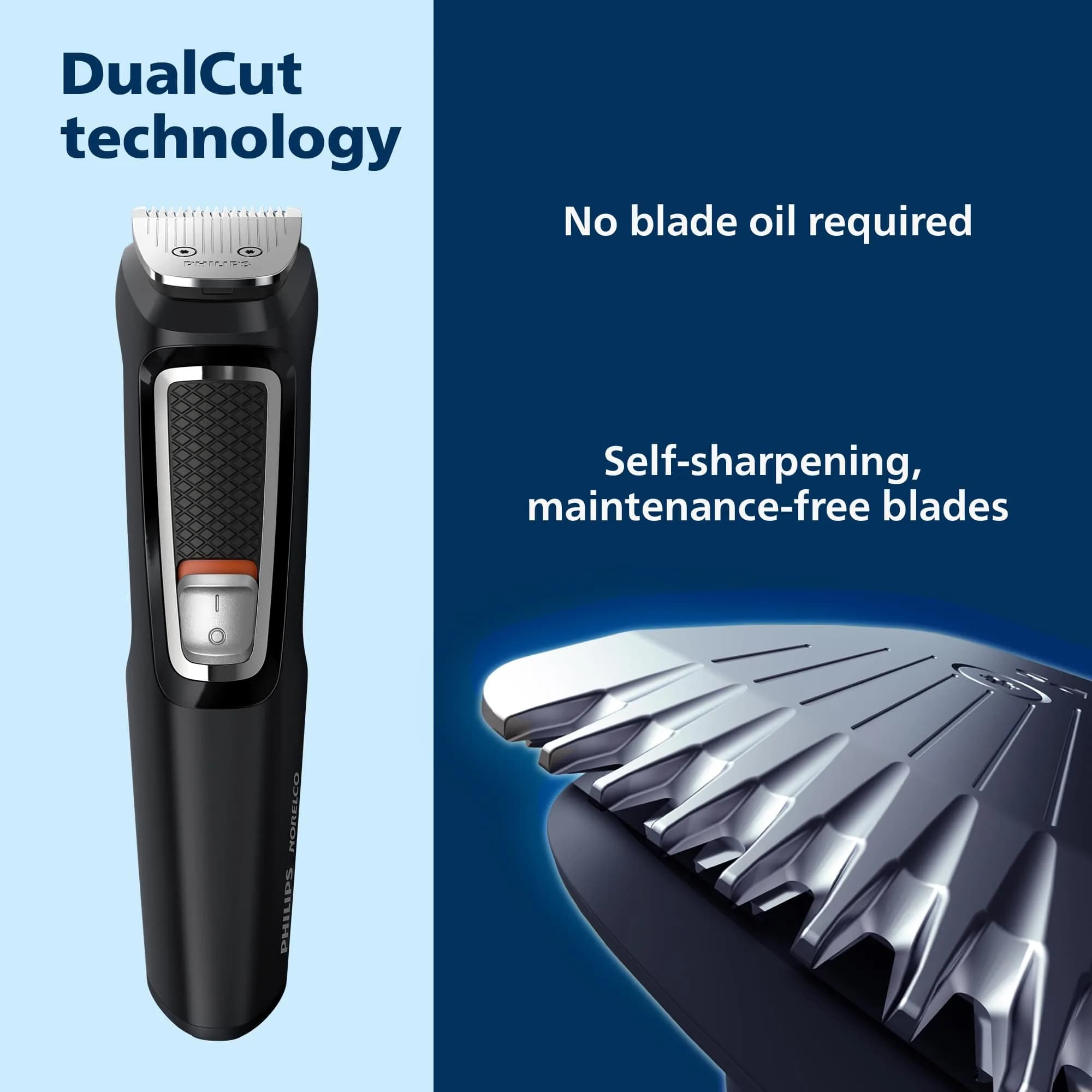 Norelco Philips MultiGroom 3000 Beard Trimmer Kit 13-Piece Set | 60 Min Run Time, Washable Blades - view 5