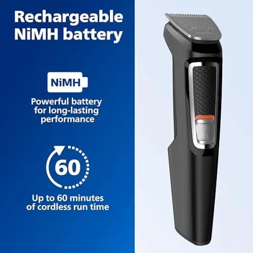 Norelco Philips MultiGroom 3000 Beard Trimmer Kit 13-Piece Set | 60 Min Run Time, Washable Blades thumbnail 6