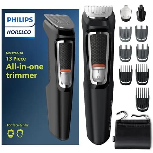 Norelco Philips MultiGroom 3000 Beard Trimmer Kit 13-Piece Set | 60 Min Run Time, Washable Blades thumbnail 1