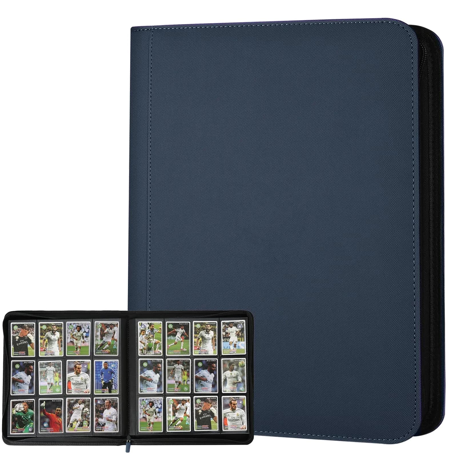 GERMUN 12 Pocket Card Binder with Zipper, 720 Card Capacity - Diamond Blue | Acid-Free & PVC-Free Storage - main product image