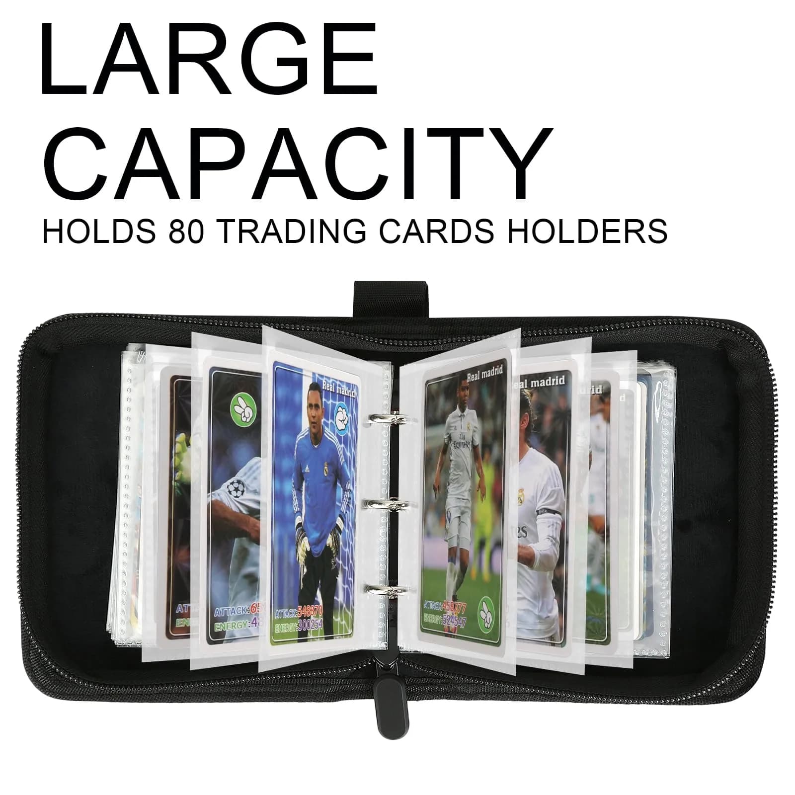 GERMUN Mini Card Binder 1 Pocket, 80 Pockets Trading Card Album Folder with 40 Sleeves Double Sided, Purple - view 3