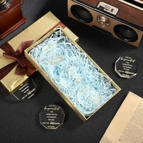 Huquary Acrylic Appreciation Trophies - 24 Pcs Motivational Awards | 6 cm (2.36 in) Diameter thumbnail 8