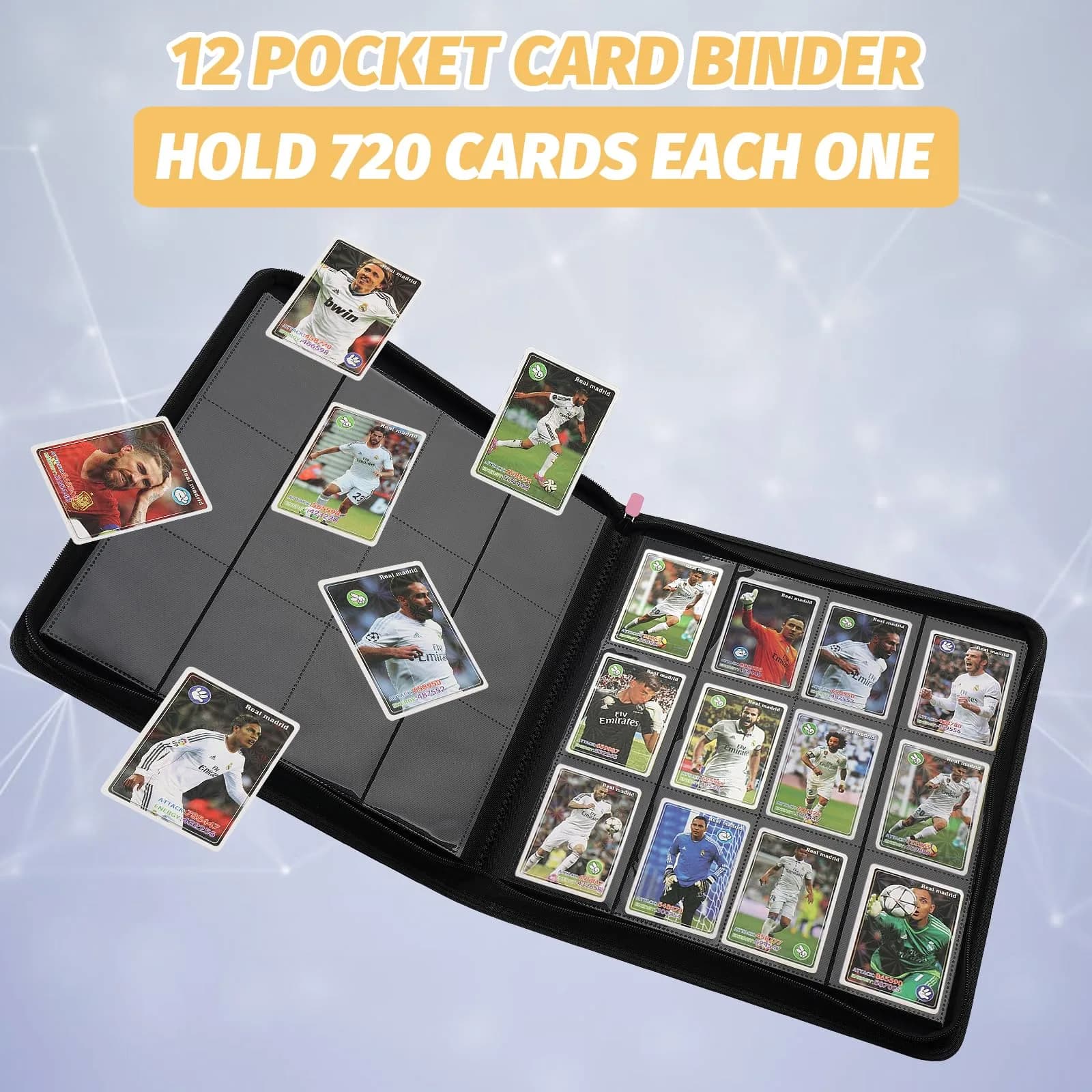 GERMUN Pink Trading Card Binder Ringless Side Loading 720 Cards | Acid-Free PU Zipper Album thumbnail 6