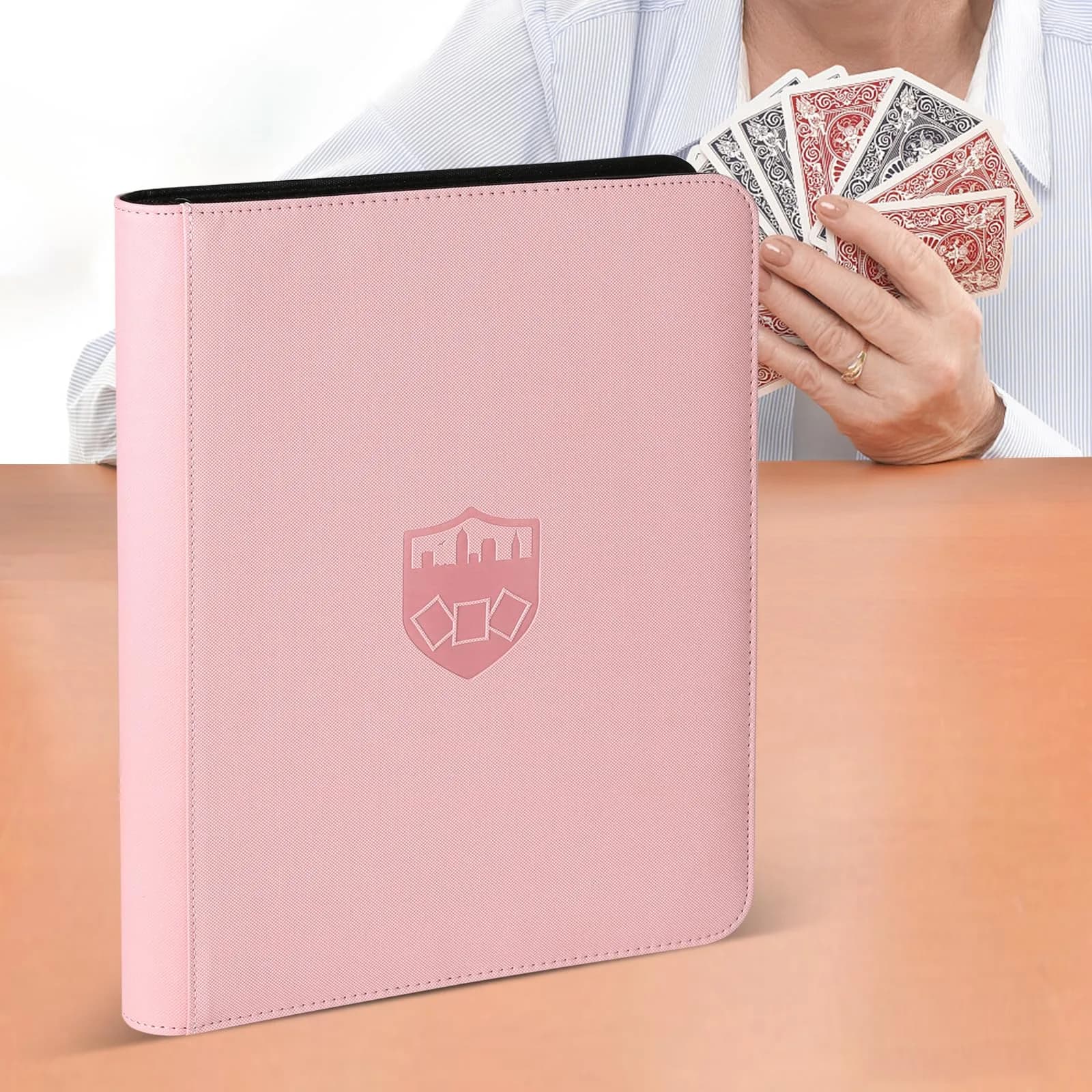 GERMUN Pink Trading Card Binder Ringless Side Loading 720 Cards | Acid-Free PU Zipper Album thumbnail 7