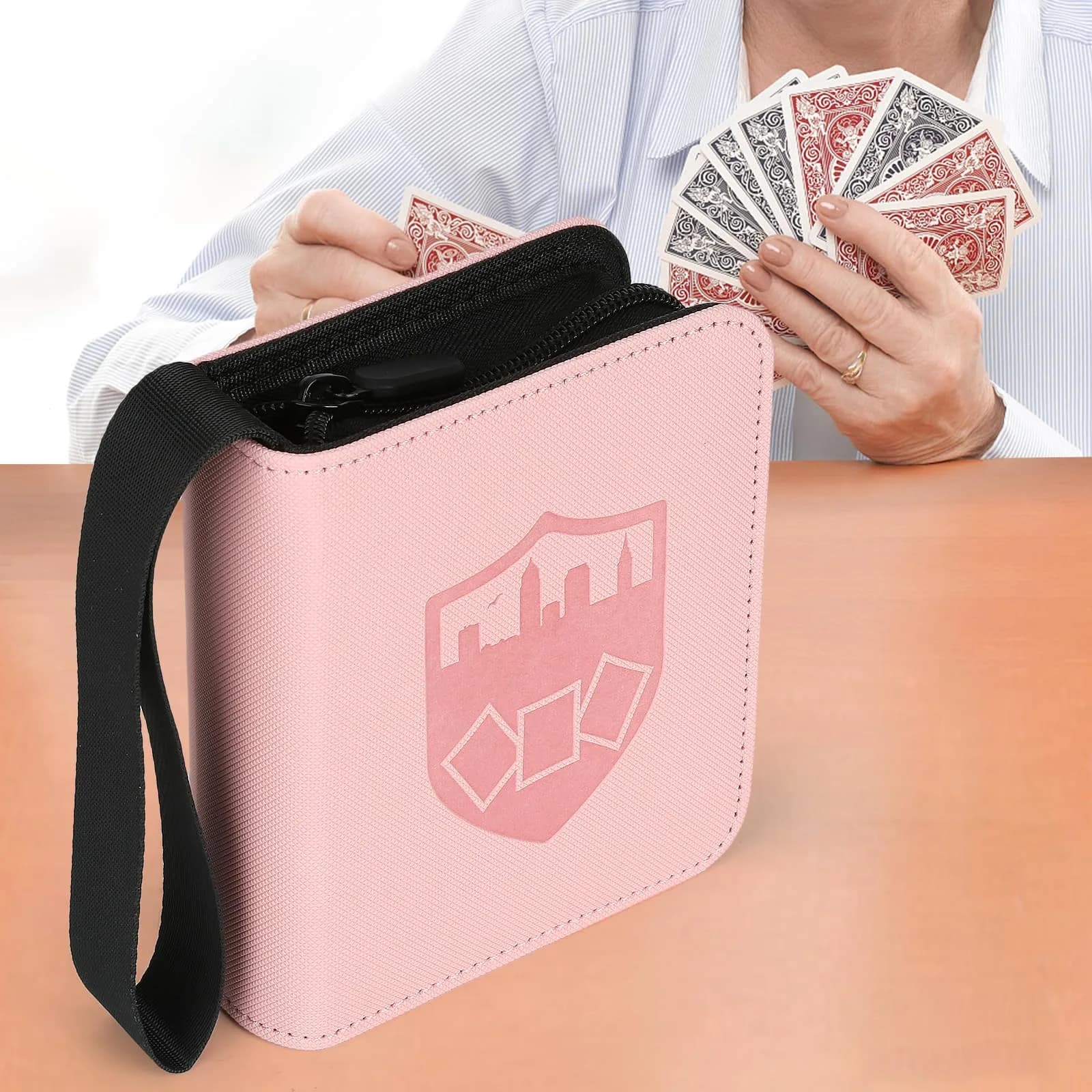 GERMUN Mini Card Binder 1 Pocket 80 Pockets Trading Card Album Folder with 40 Sleeves Double Sided - Pink thumbnail 7