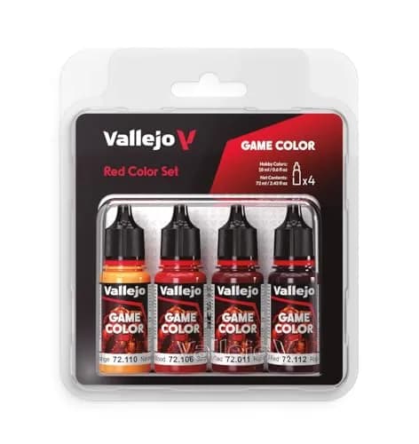 Vallejo Red Color Set Game Color 18ml (0.60 fl oz) Bottles | Acrylic Paint for Miniatures thumbnail 1