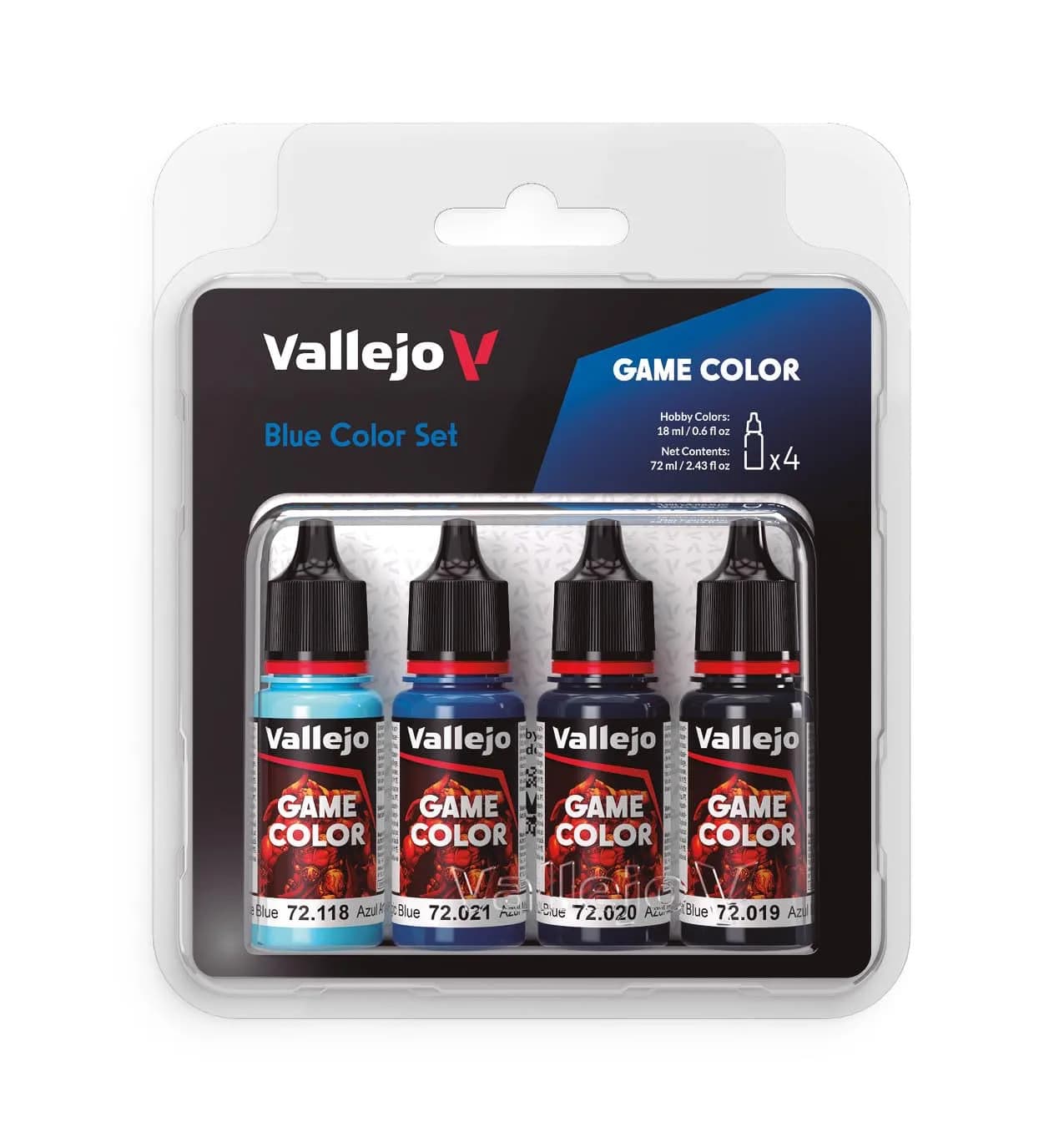 Vallejo Game Color Blue Color Set, 4 Bottles x 18ml (0.6 fl oz) | Opaque Acrylic Paints for Miniatures - main product image